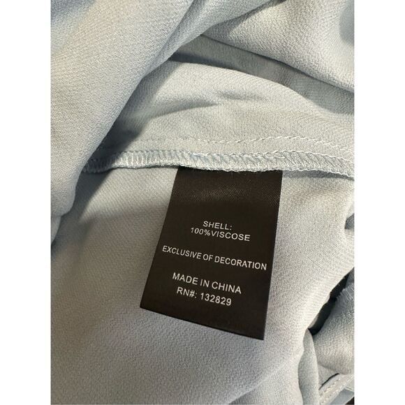 NWT CAMILA COELHO PAYTON MAXI DRESS DUSTY BLUE SIZE S $278 - Picture 8 of 8